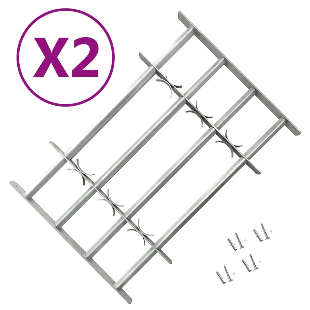 Grate per Finestre Regolabili 2 pz 1000-1500 mm - homemem39