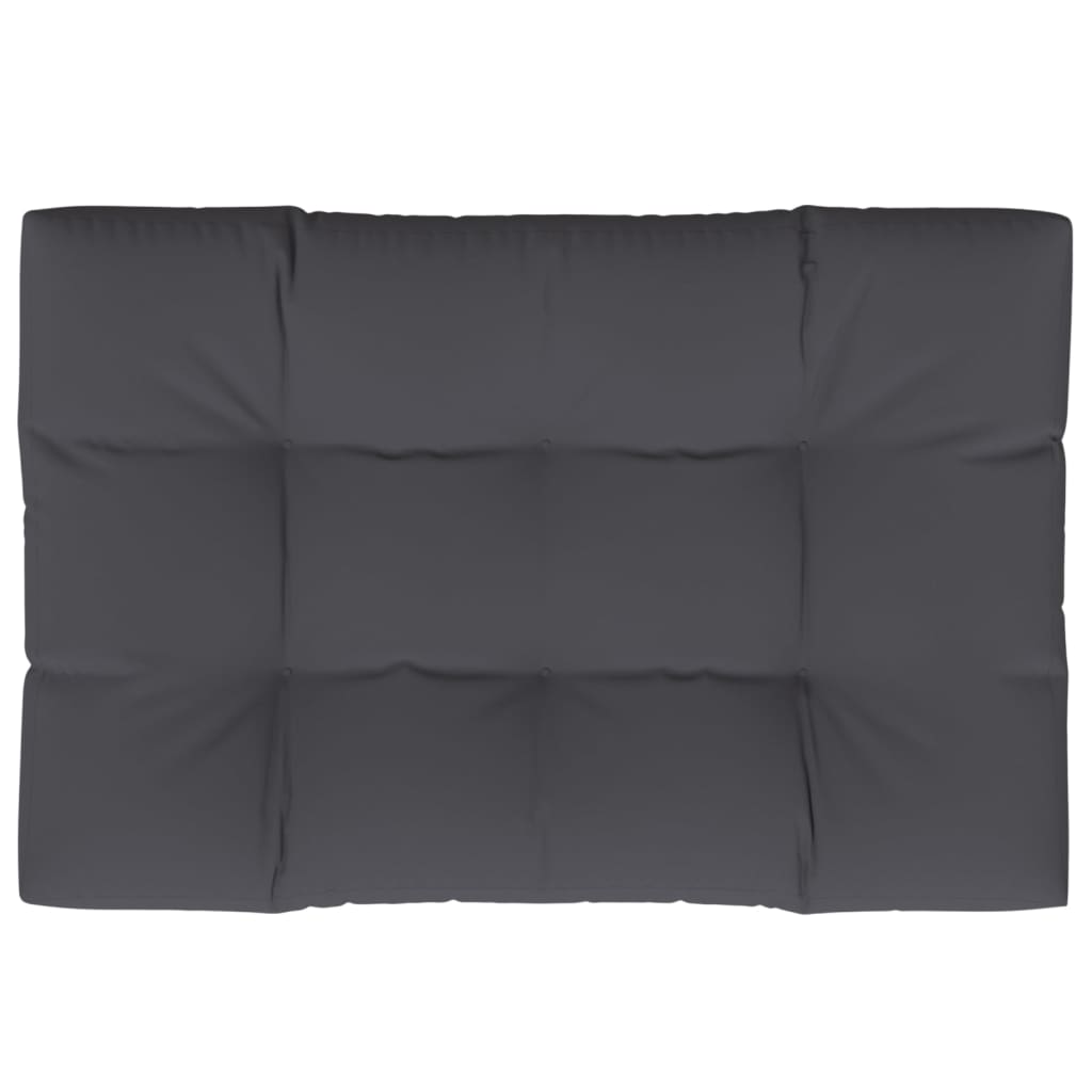 Cuscino per Pallet Antracite 120x80x12 cm in Tessuto - homemem39