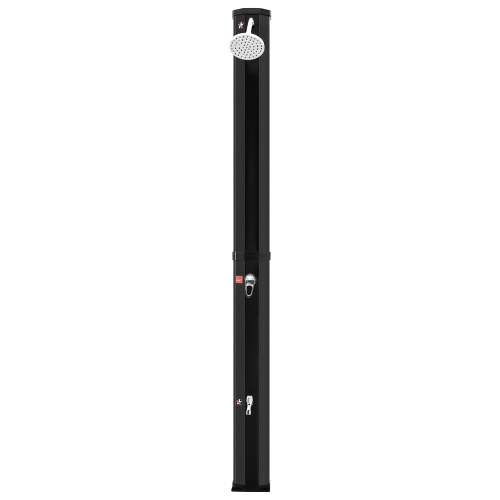 Outdoor Doccia Solare da Esterno con Soffione e Rubinetto 35 L Nero - homemem39