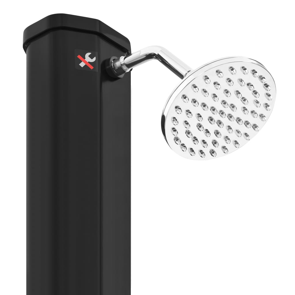 Outdoor Doccia Solare da Esterno con Soffione e Rubinetto 35 L Nero - homemem39