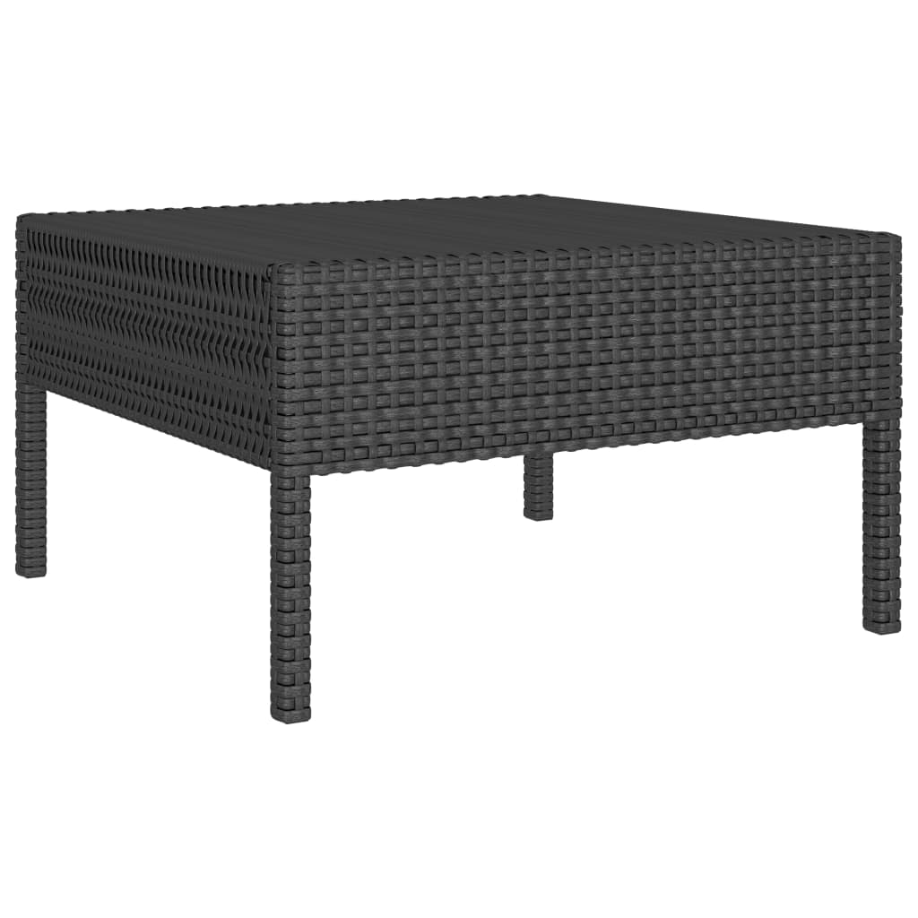 Set Divani da Giardino 9 pz con Cuscini in Polyrattan Nero - homemem39