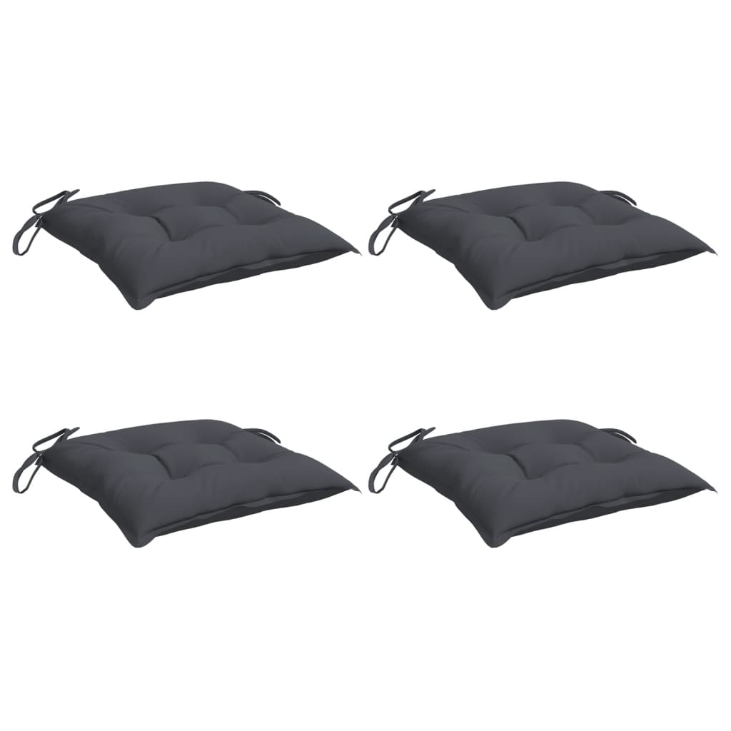 Cuscini per Sedia 4 pz Antracite 40x40x7 cm in Tessuto Oxford - homemem39