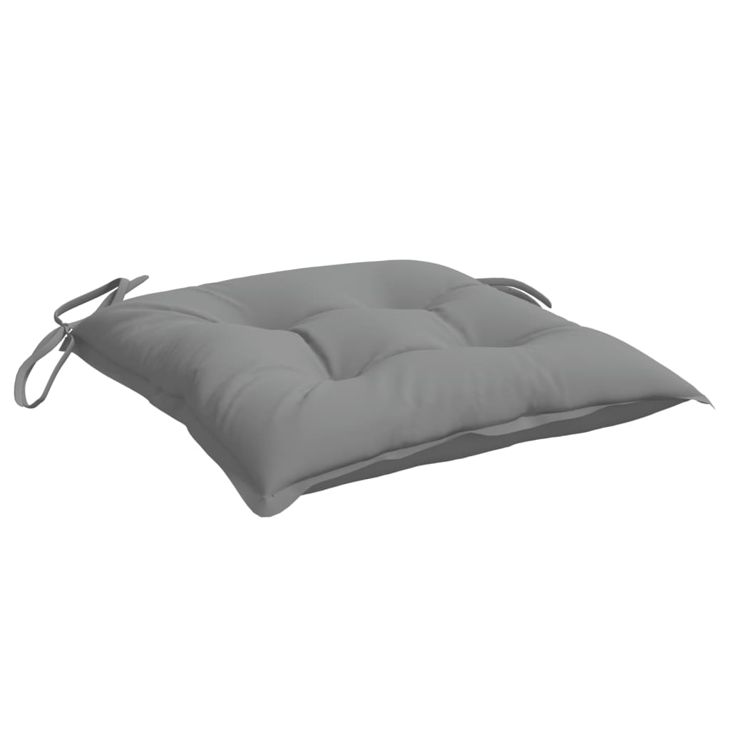 Cuscini per Sedia 4 pz Grigi 40x40x7 cm in Tessuto Oxford - homemem39