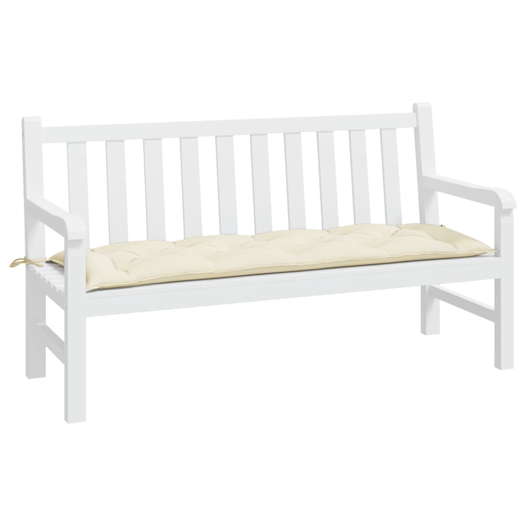 Cream White Bench Cushion 150x50x7 cm in Oxford Fabric