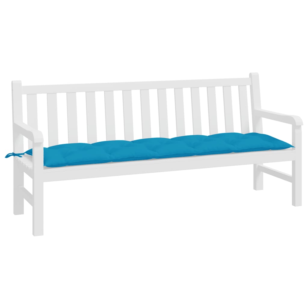 Light Blue Bench Cushion 180x50x7 cm in Oxford Fabric