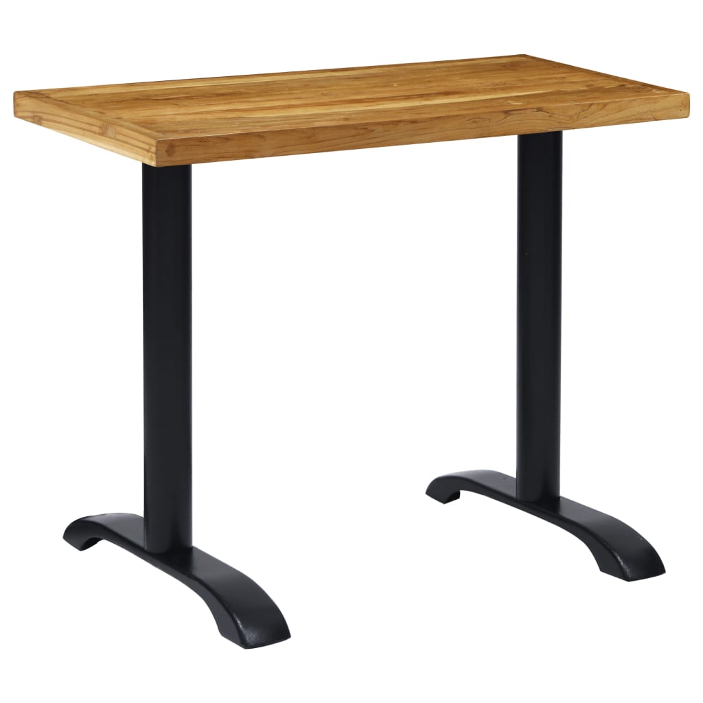 Gambe per Tavolino da Bistrò 2 pz Nero 61x8x72 cm in Ghisa
