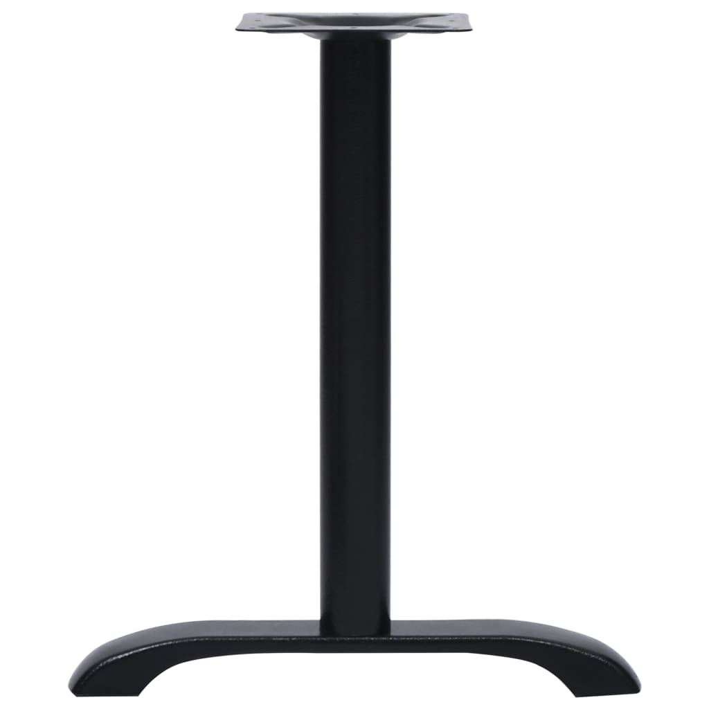 Gambe per Tavolino da Bistrò 2 pz Nero 61x8x72 cm in Ghisa