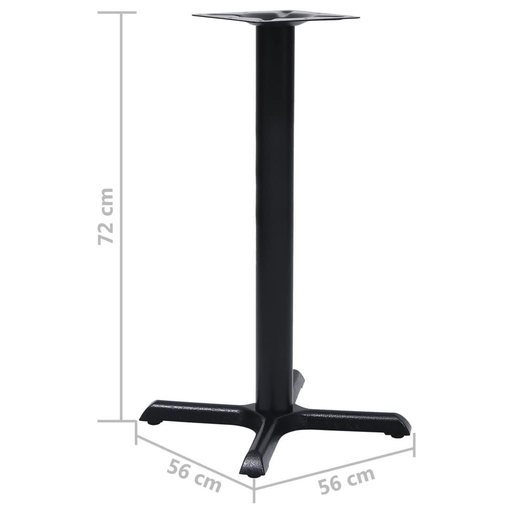 Gamba per Tavolino da Bistrò Nero 56x56x72 cm in Ghisa
