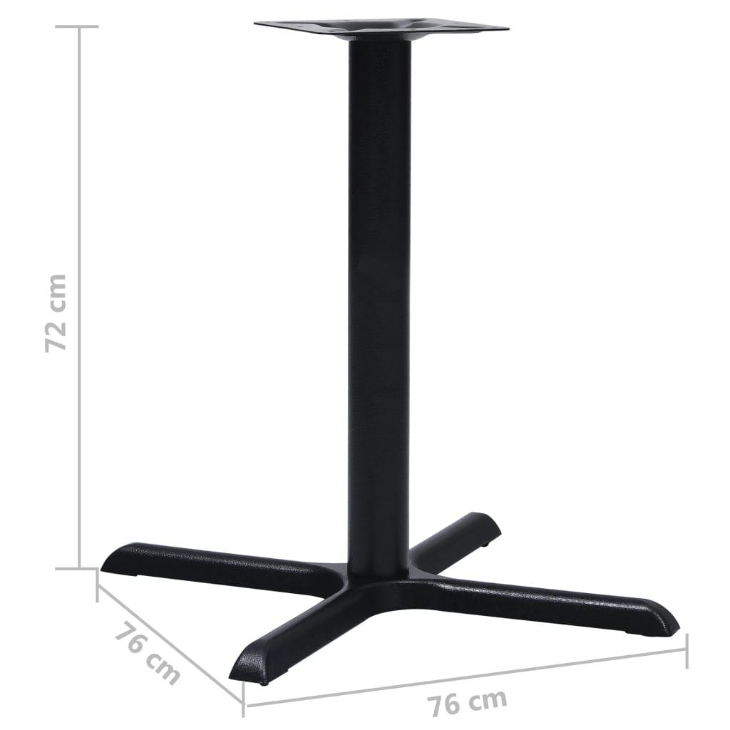 Gamba per Tavolino da Bistrò Nero 76x76x72 cm in Ghisa