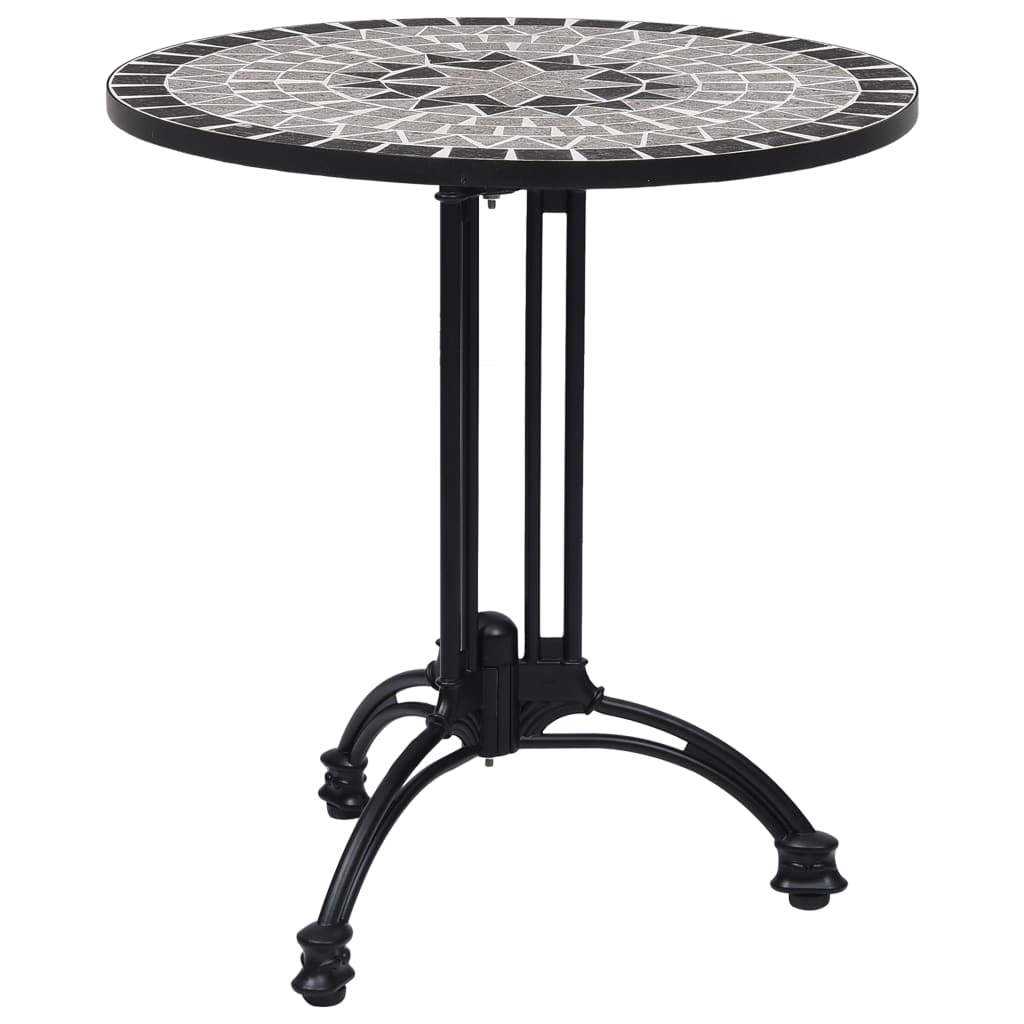 Gamba per Tavolino da Bistrò Nero Ø60x72 cm in Alluminio