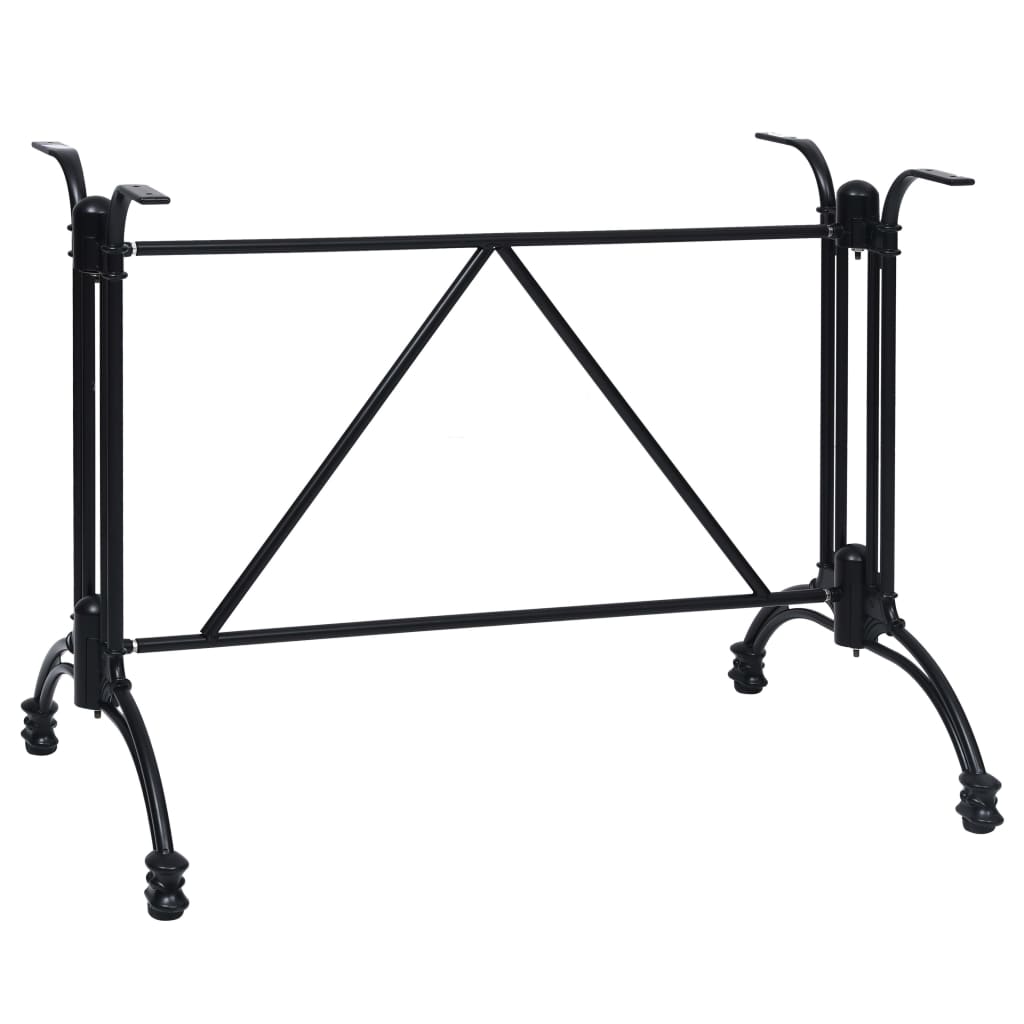 Gamba per Tavolino da Bar Nero 93x60x72 cm in Alluminio