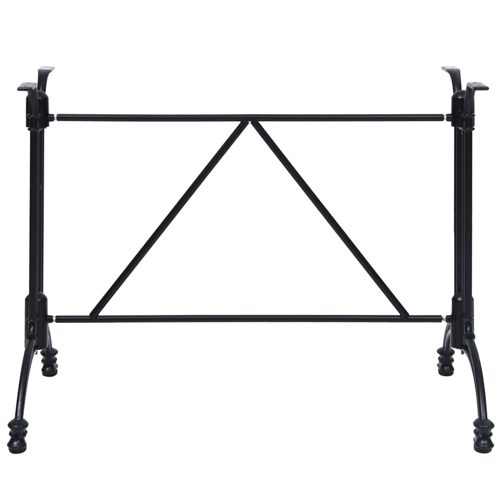 Gamba per Tavolino da Bar Nero 93x60x72 cm in Alluminio