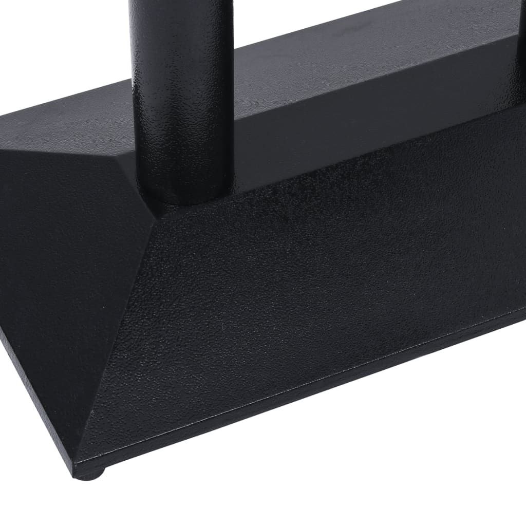 Gamba per Tavolino da Bistrò Nero 70x40x72 cm in Ghisa