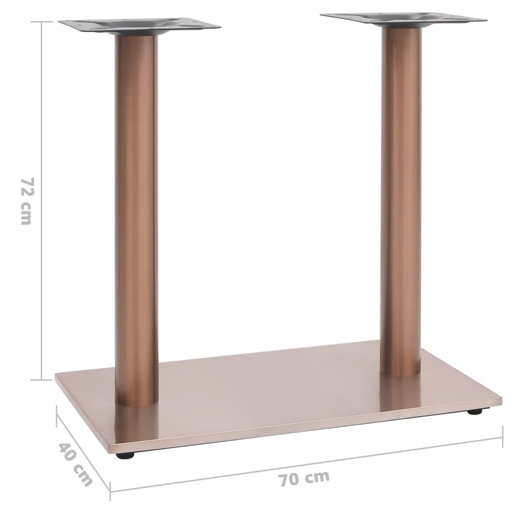 Gamba per Tavolino da Bar Ottone 70x40x72 cm in Acciaio Inox | homemem39