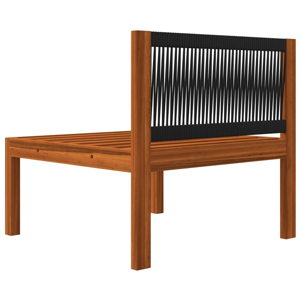 Set da giardino 4 pezzi con cuscini in legno crema, acacia e corda - homemem39