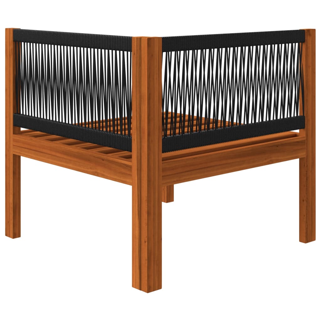 Set da giardino 5 pezzi con cuscini crema 63x63 cm