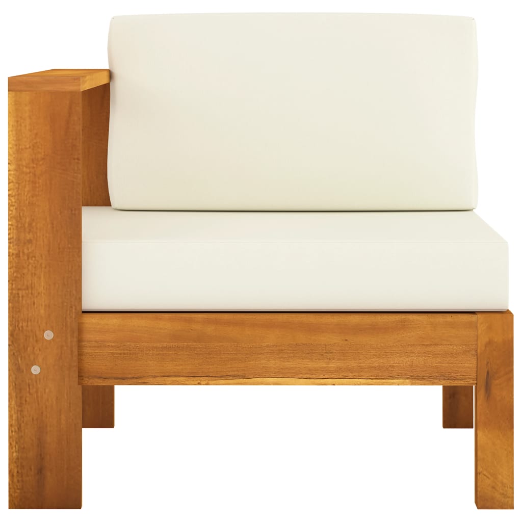 Set da Giardino 5 pz con Cuscini 100x60 cm Legno di Acacia - homemem39