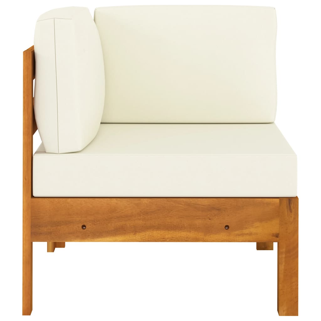 Set da Giardino 5 pz con Cuscini 100x60 cm Legno di Acacia - homemem39