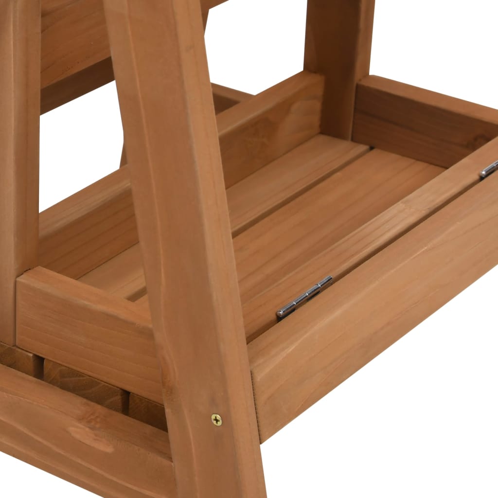 Scaletta Sgabello Pieghevole in Legno Massello di Abete - homemem39