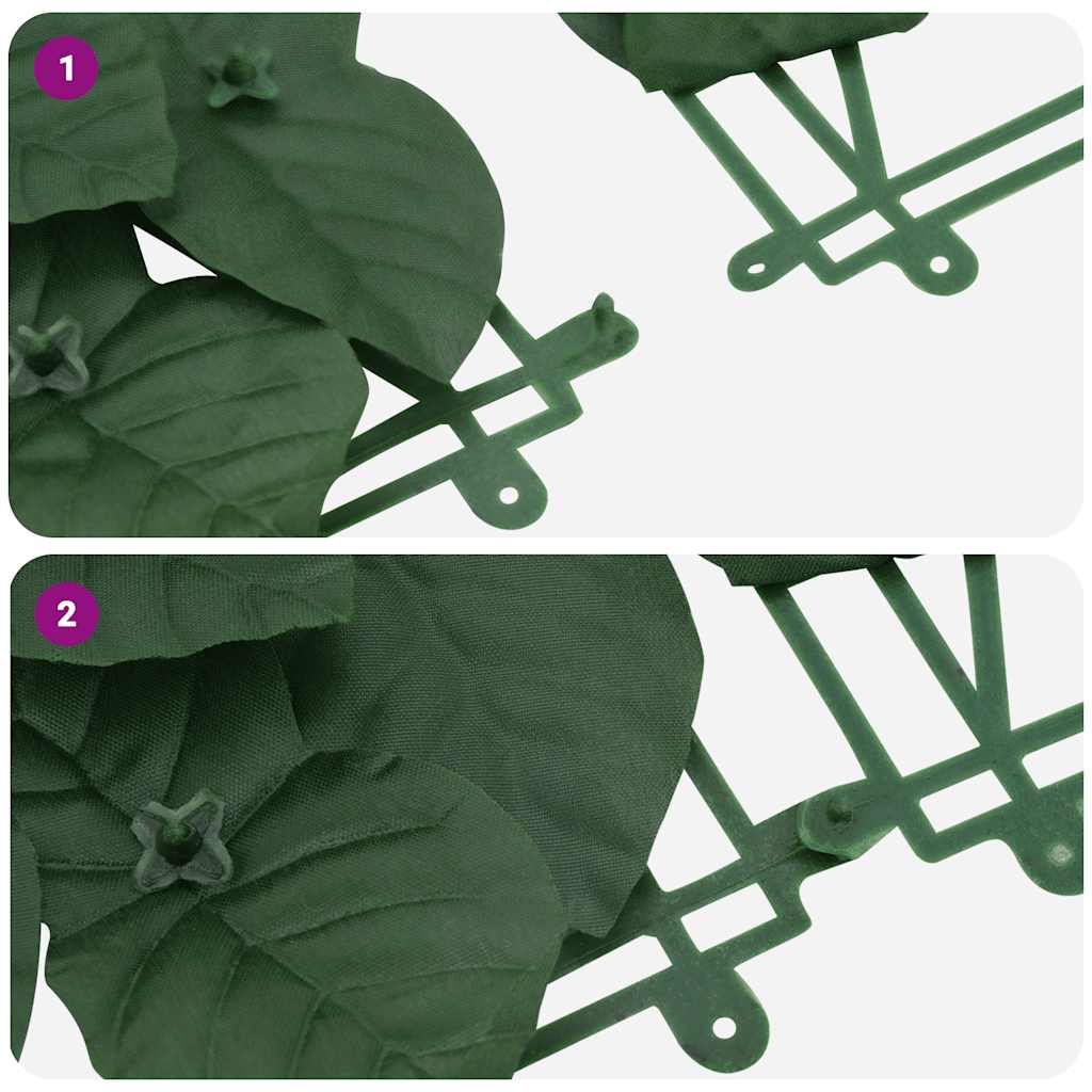 Paravento da Balcone con Foglie Verde Scuro 400x75 cm - homemem39