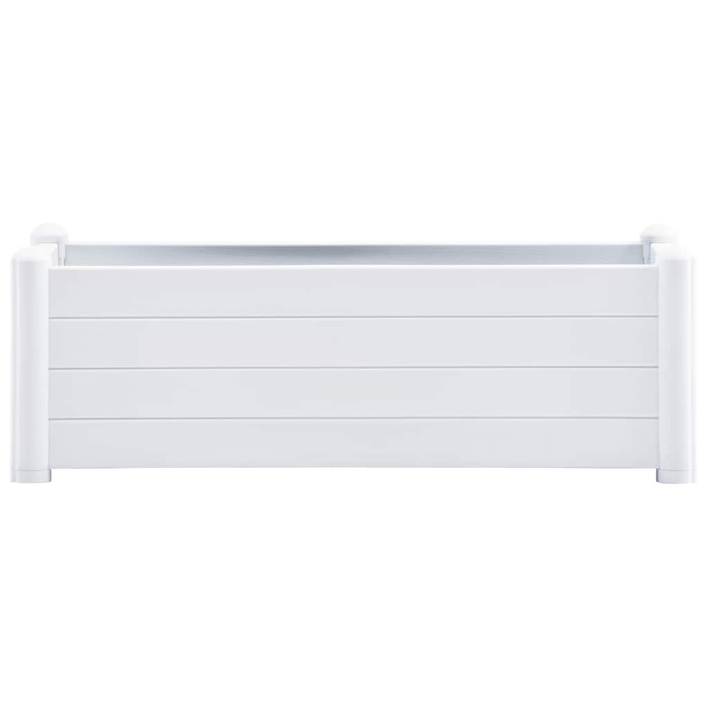 Letto Rialzato da Giardino in PP Bianco 100x43x35 cm - homemem39