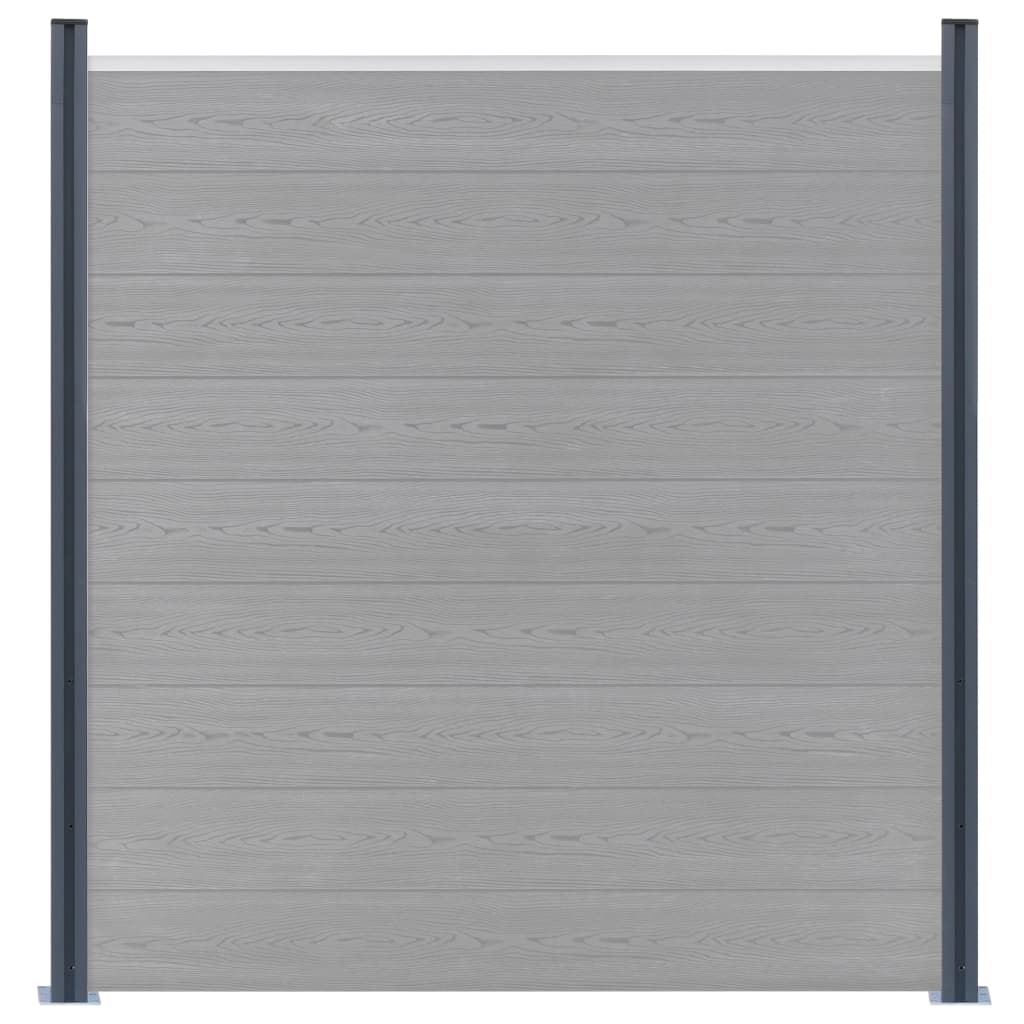 Pali di Recinzione 2 pz Grigio Scuro 185 cm in Alluminio - homemem39