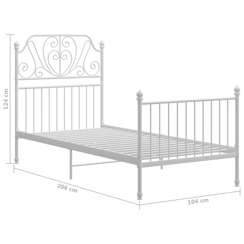 Giroletto Bianco in Metallo 100x200 cm | homemem39