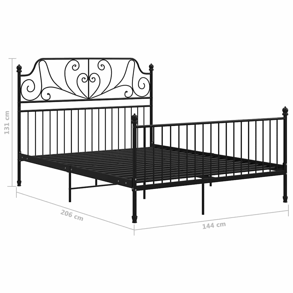 Giroletto Nero in Metallo 140x200 cm | homemem39