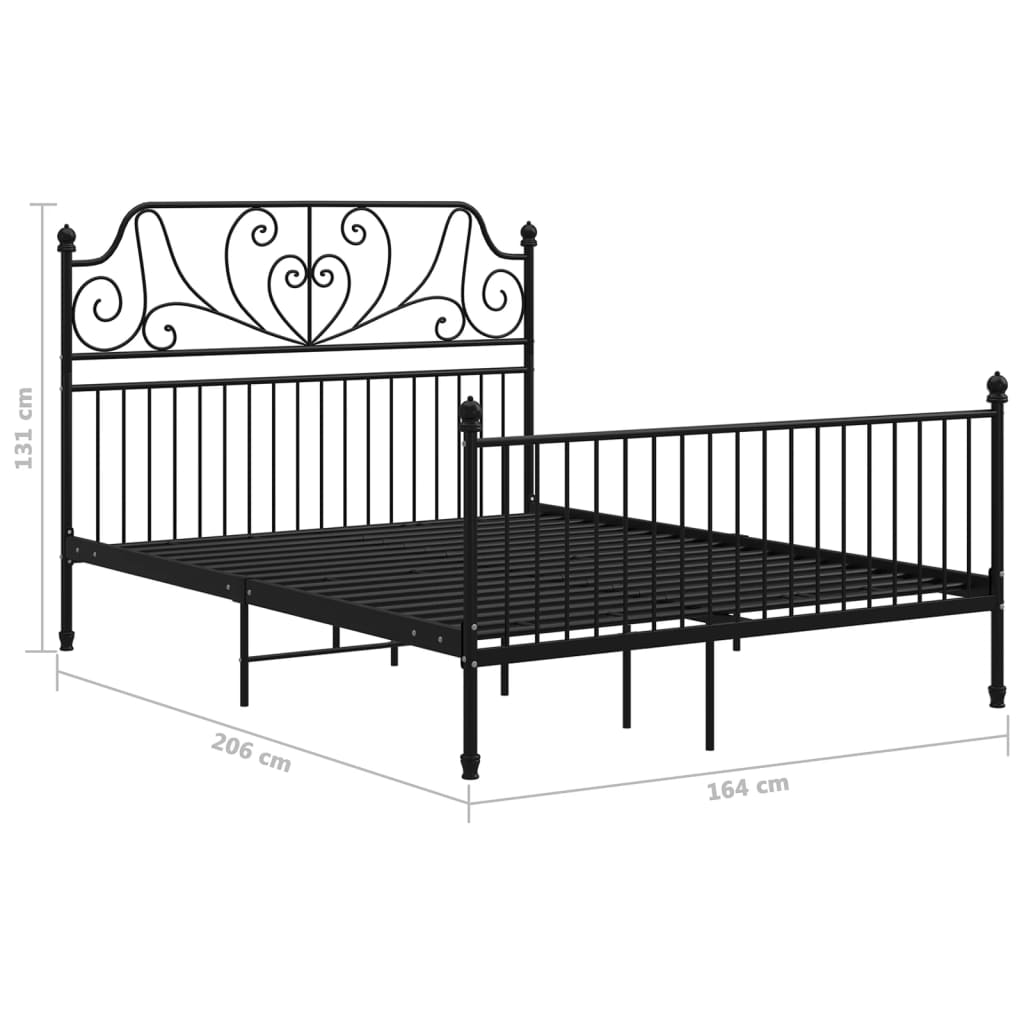 Giroletto Nero in Metallo 160x200 cm | homemem39