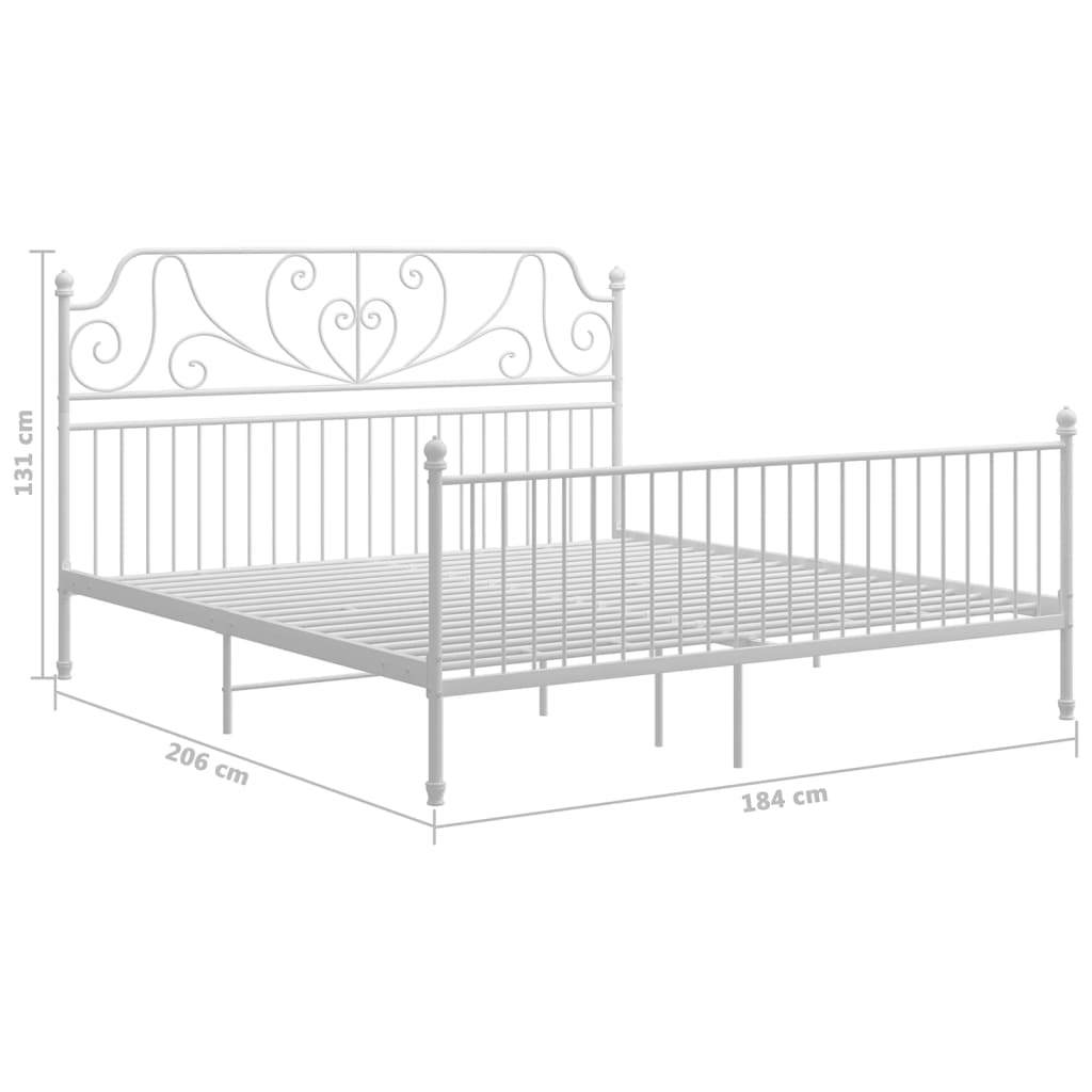 Giroletto Bianco in Metallo 180x200 cm | homemem39