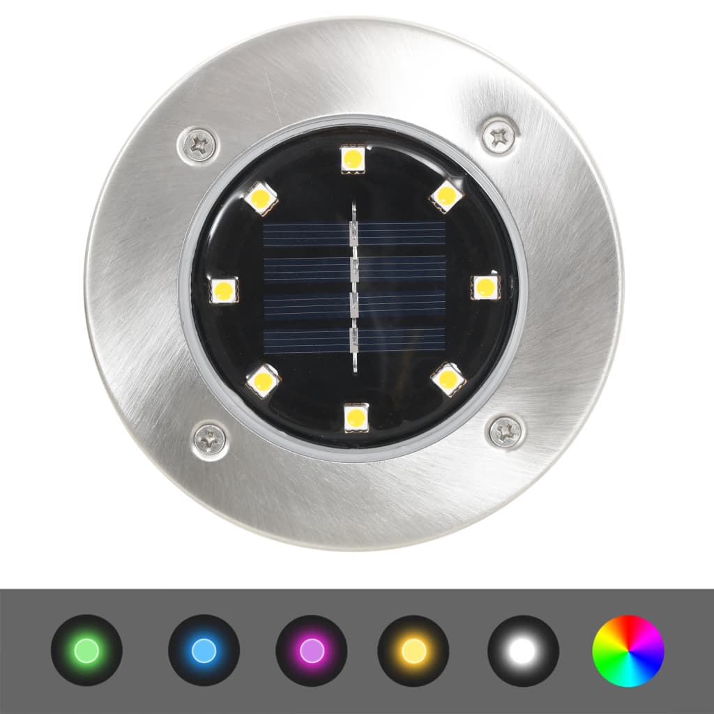 Lampade Solari da Terra 8 pz Luci a LED Colore RGB | homemem39