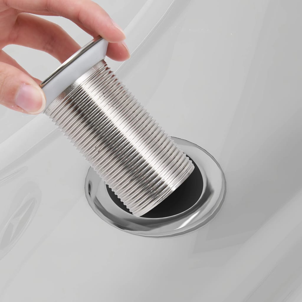 Scarico a Pressione Senza Troppopieno Cromo 6,4x6,4x9,1cm - homemem39