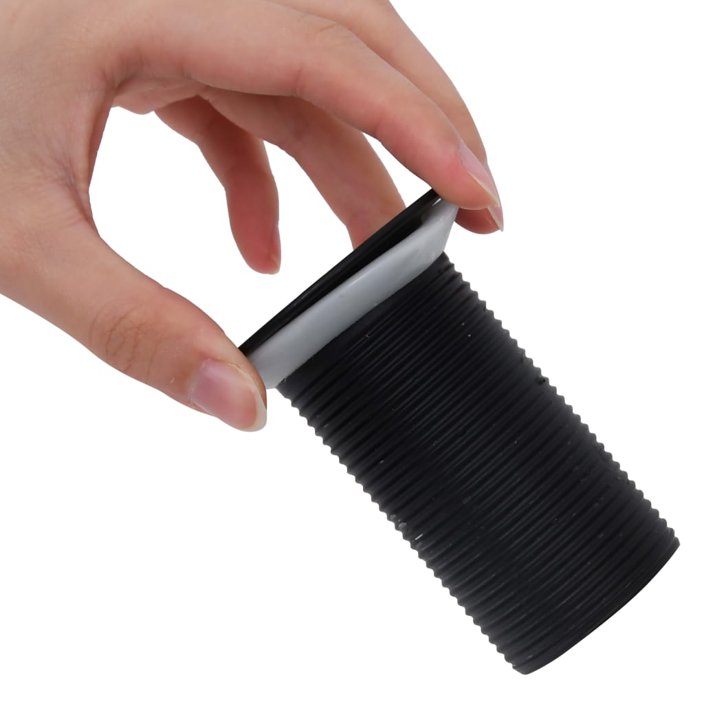 Scarico a Pressione senza Troppopieno Nero 6,4x6,4x9,1 cm - homemem39