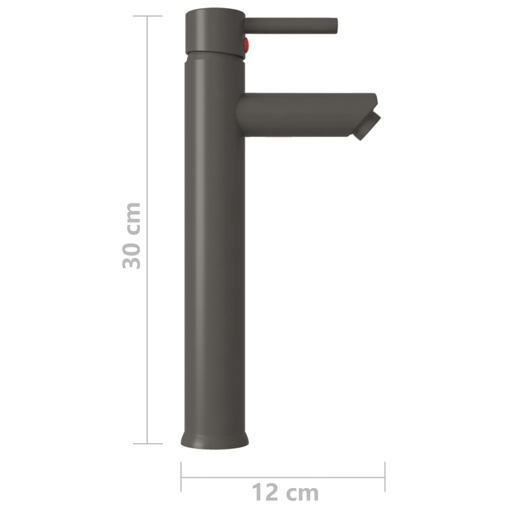 Rubinetto Miscelatore da Bagno Grigio 12x30 cm - homemem39