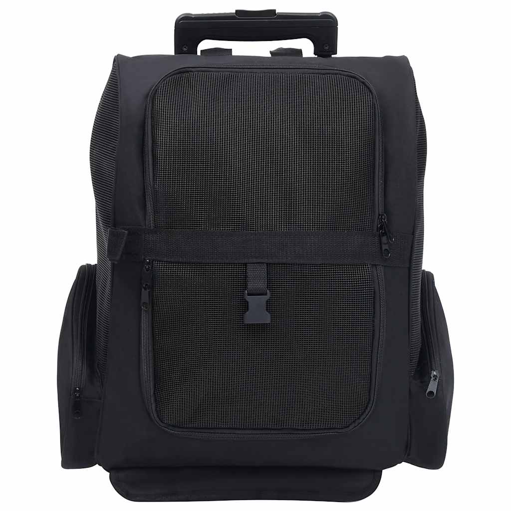 Trolley Trasportino per Animali Pieghevole Multifunzione Nero - homemem39