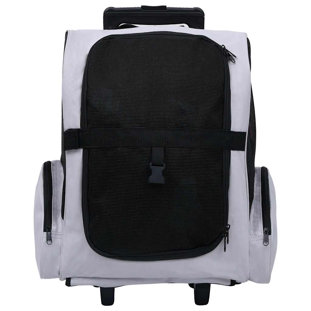 Trolley Trasportino per Animali Pieghevole Multifunzione Grigio - homemem39