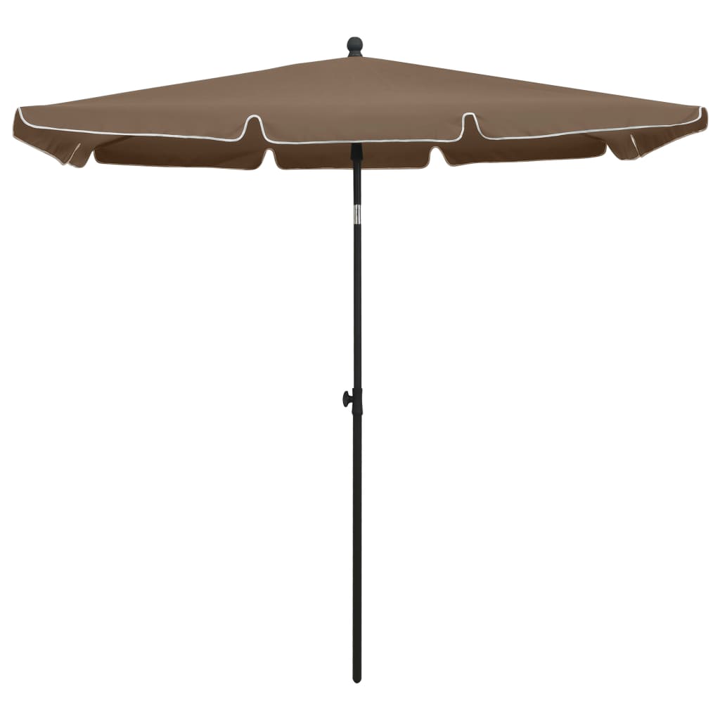 Ombrellone da Giardino con Palo 210x140 cm Tortora - homemem39