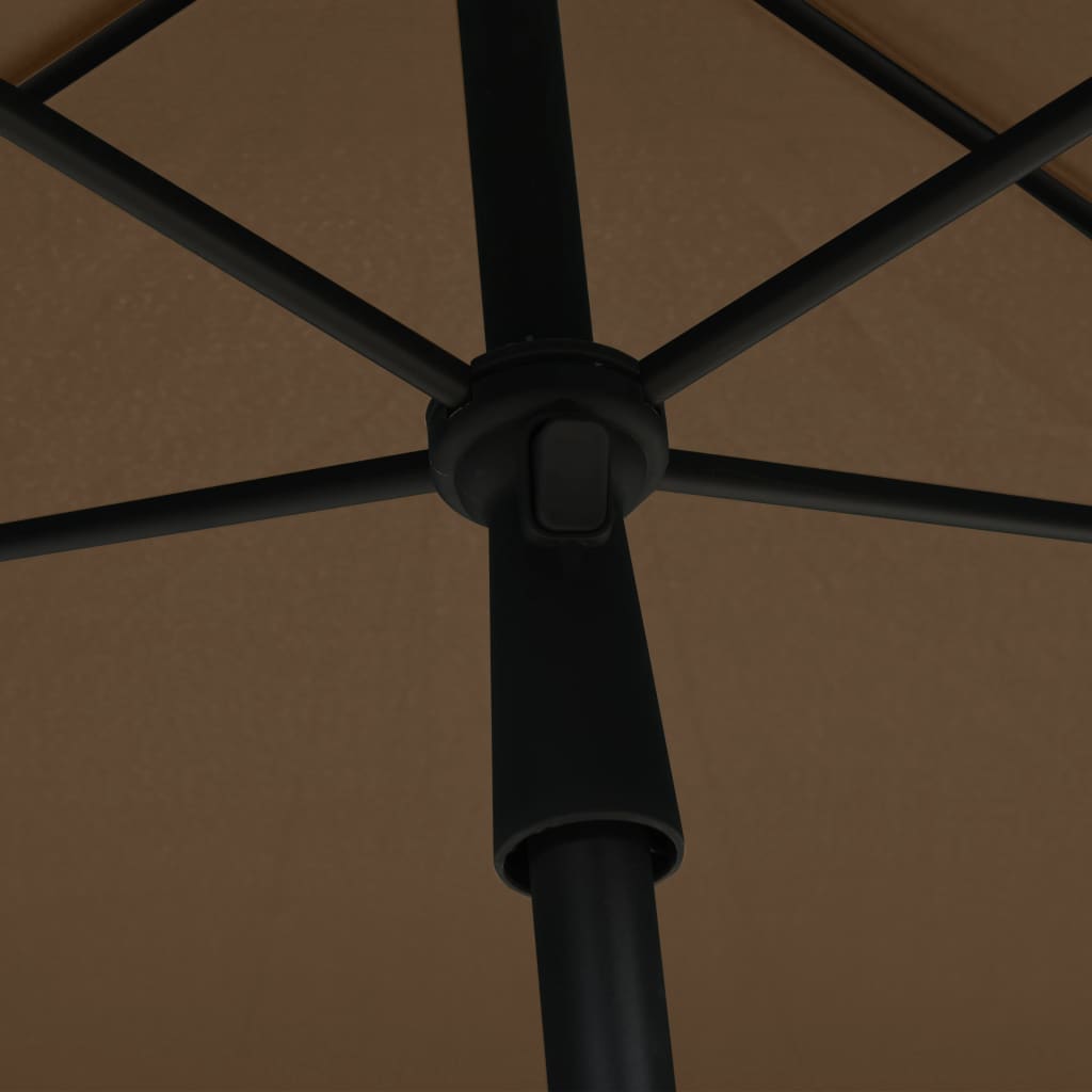 Ombrellone da Giardino con Palo 210x140 cm Tortora - homemem39