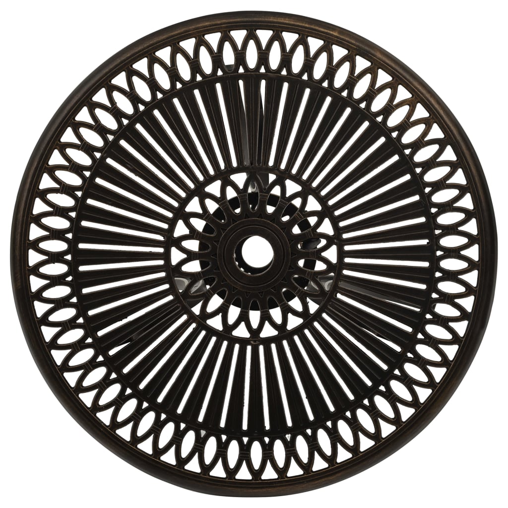 Tavolo da Giardino Bronzo 62x62x65 cm in Alluminio Pressofuso - homemem39