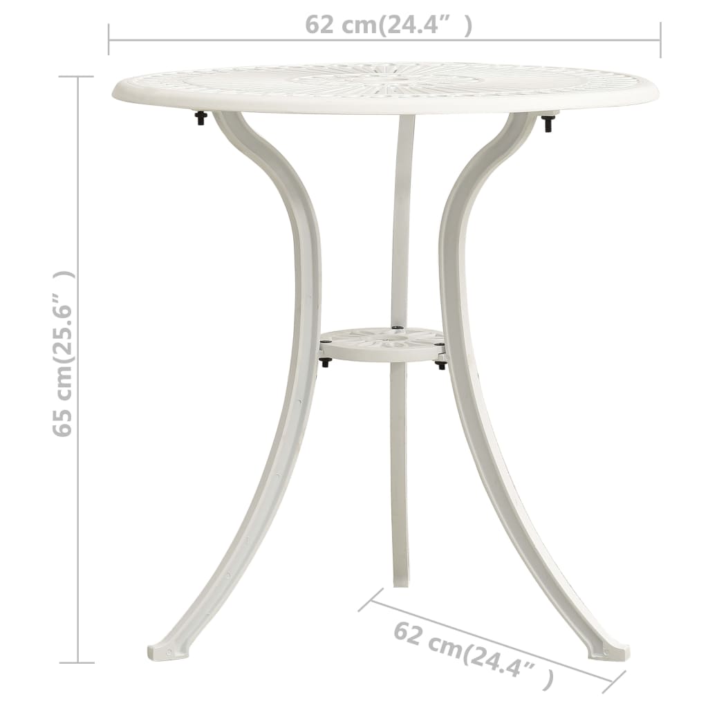 Set da Bar 3 pz in Alluminio Pressofuso Bianco | homemem39