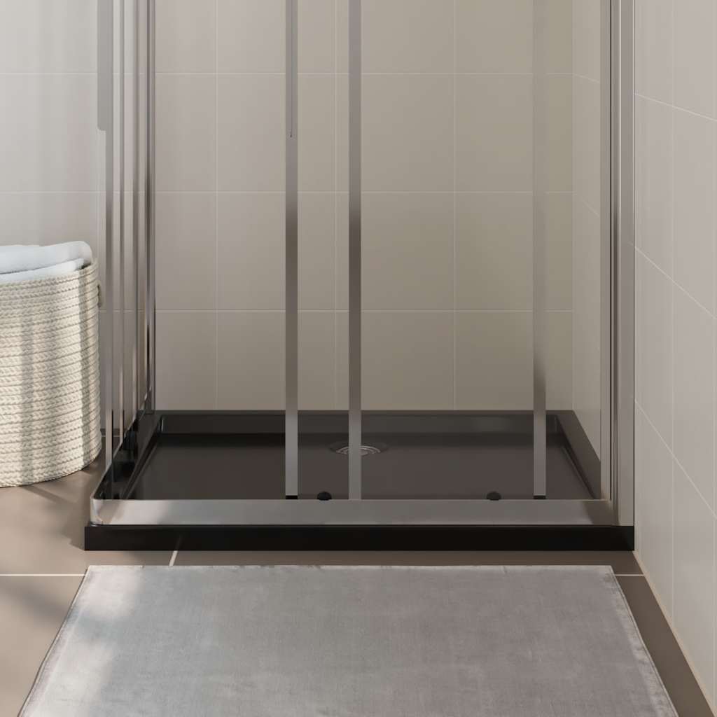 Piatto Doccia in ABS Rettangolare Nero 70x90 cm - homemem39
