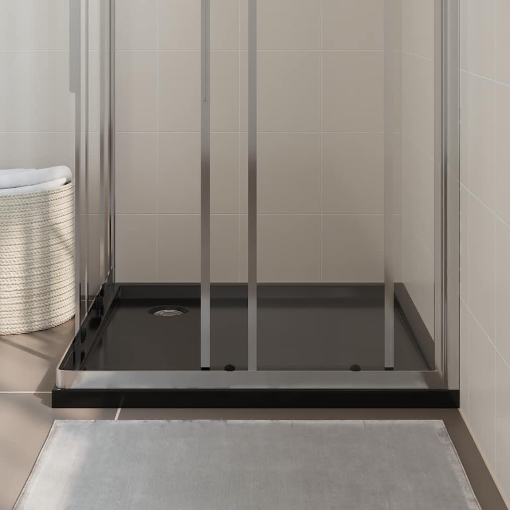 Piatto Doccia Quadrato in ABS Nero 90x90 cm - homemem39