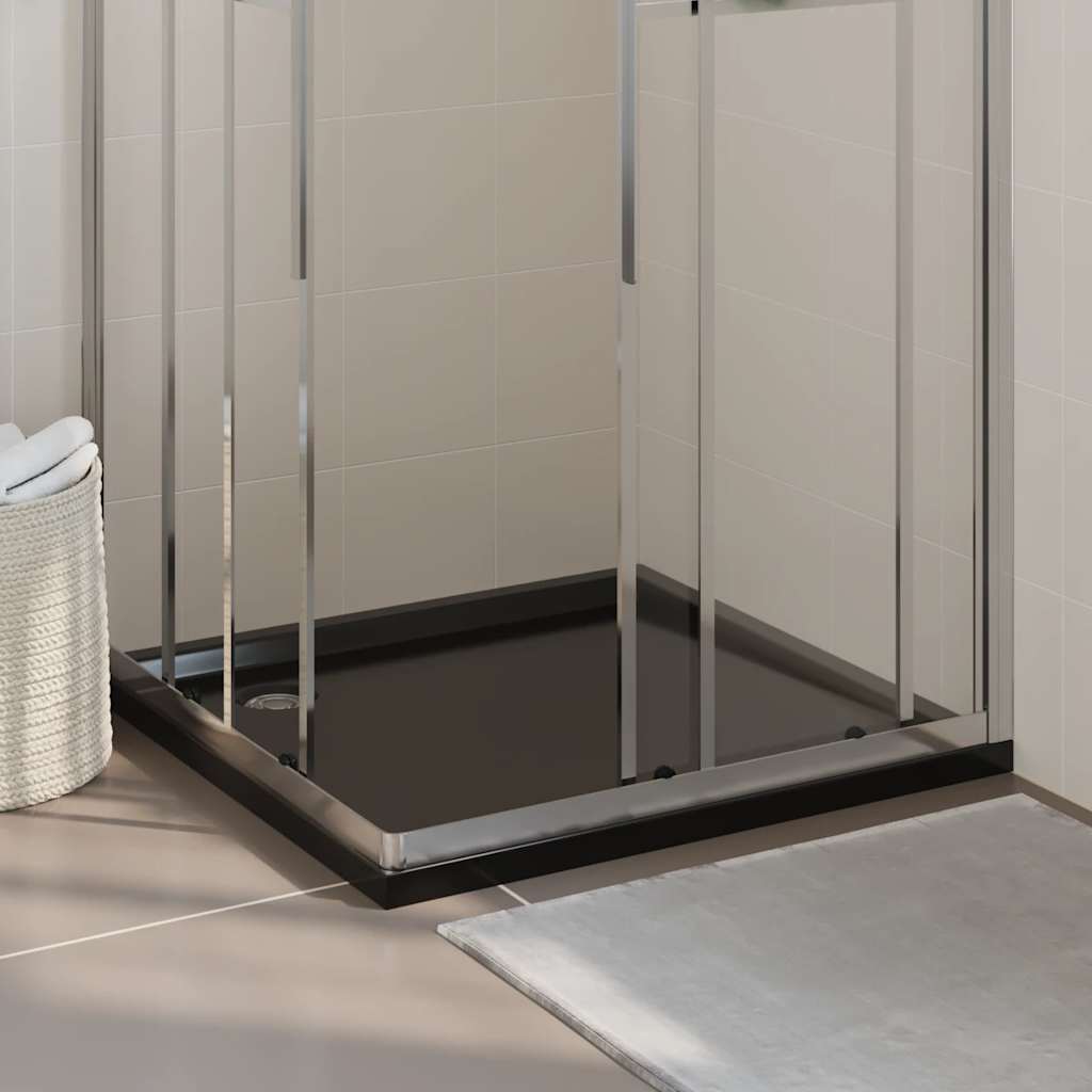 Piatto Doccia Quadrato in ABS Nero 90x90 cm - homemem39