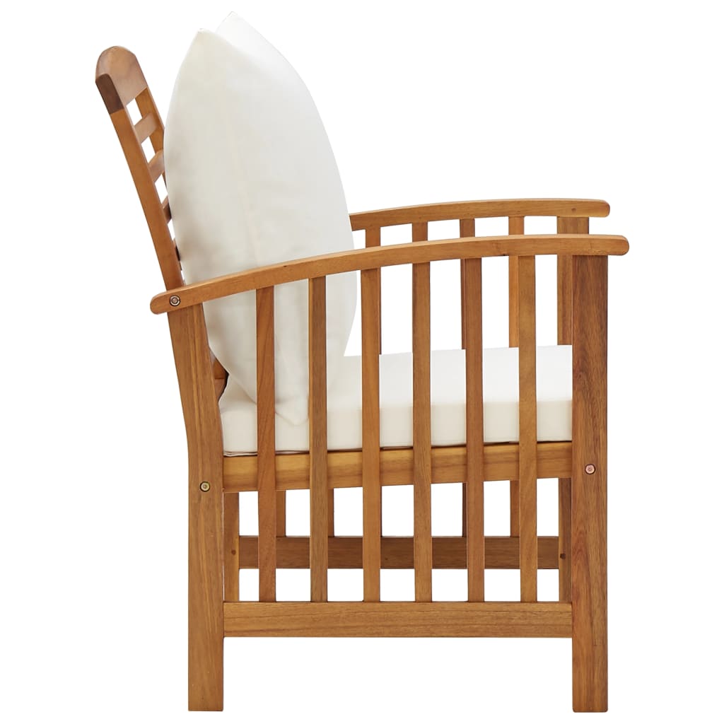 Set Divani da Giardino 5 pz con Cuscini in Massello di Acacia