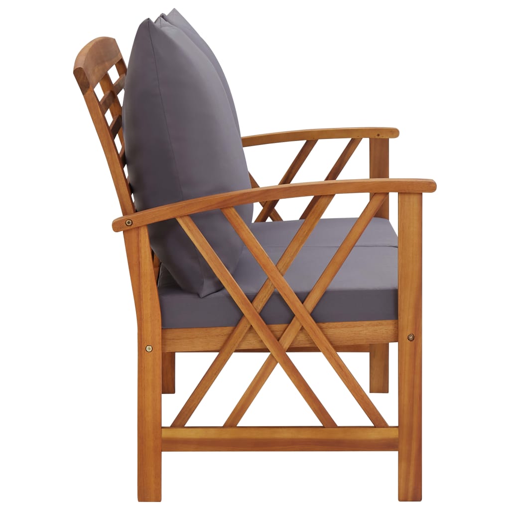 Set Divani da Giardino 3 pz con Cuscini in Massello di Acacia - homemem39