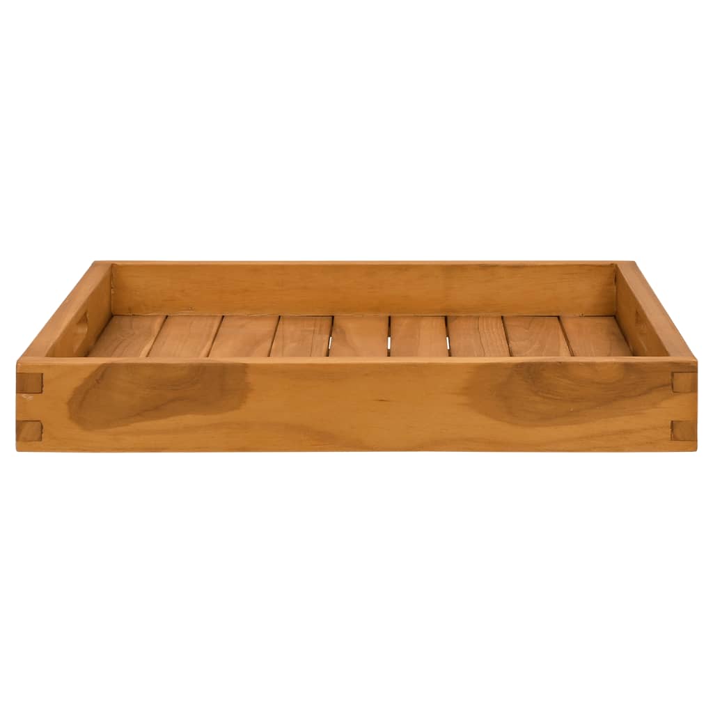 Vassoio da Portata 50x50 cm in Legno Massello di Teak - homemem39