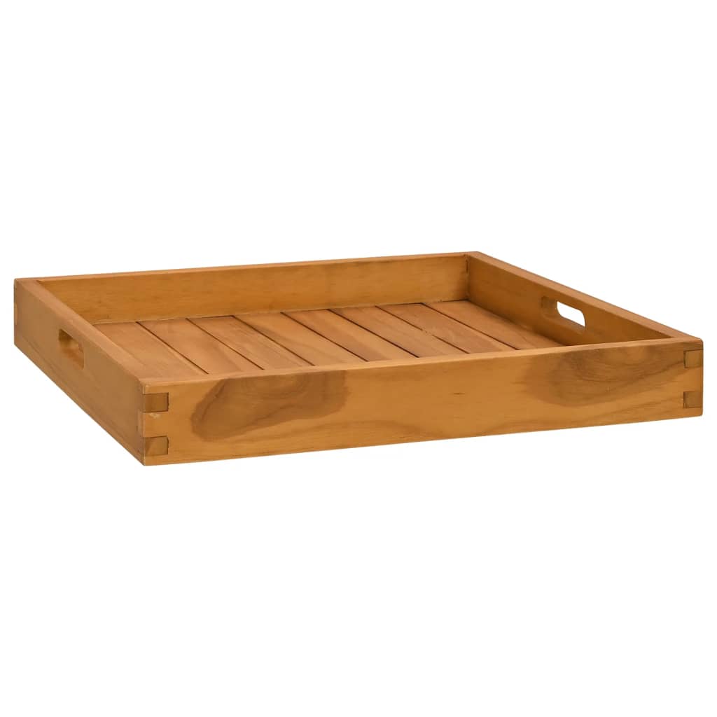 Vassoio da Portata 50x50 cm in Legno Massello di Teak - homemem39
