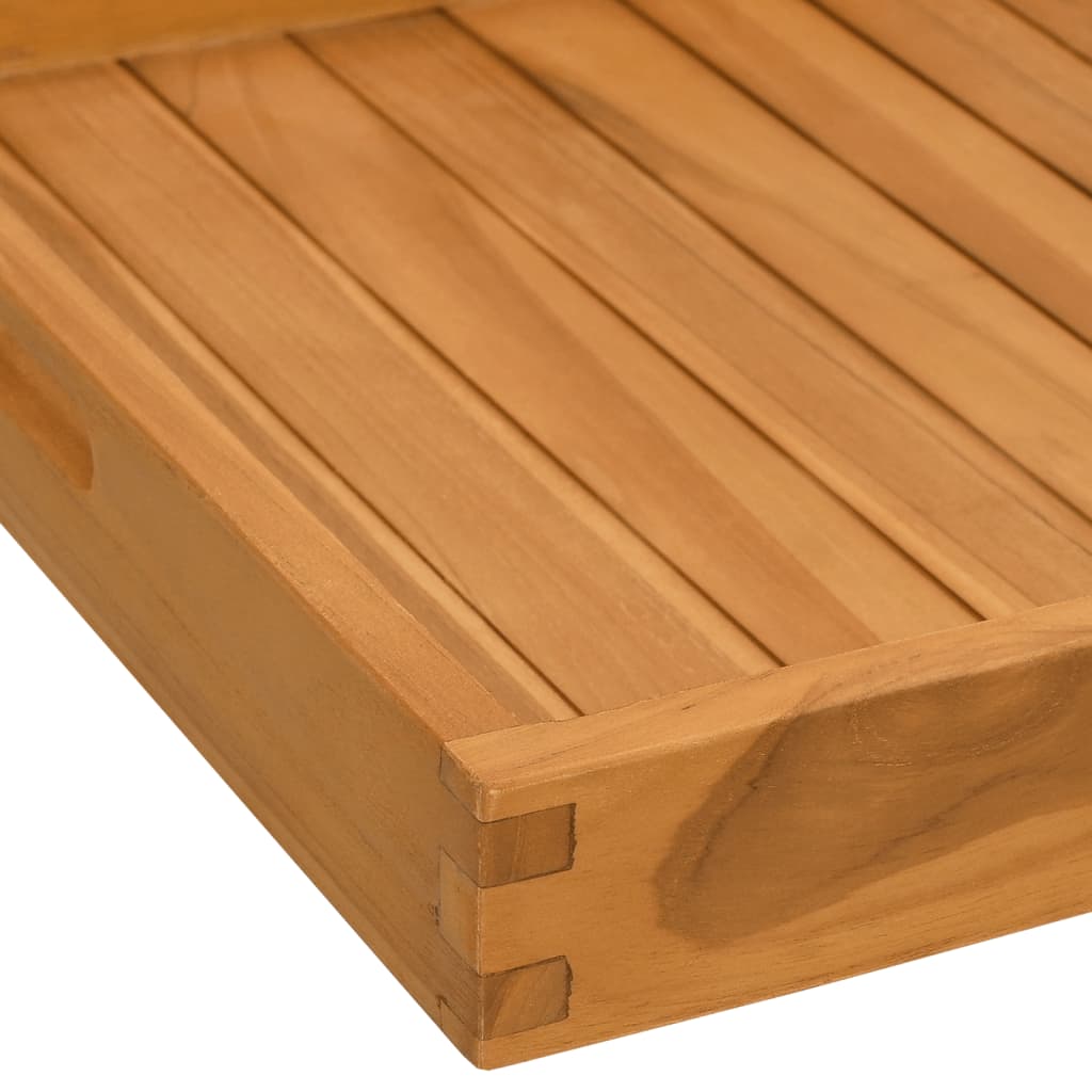 Vassoio da Portata 50x50 cm in Legno Massello di Teak - homemem39
