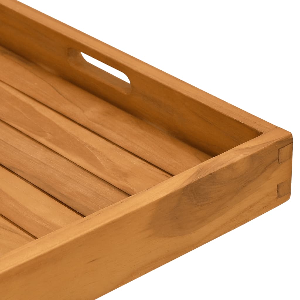 Vassoio da Portata 50x50 cm in Legno Massello di Teak - homemem39