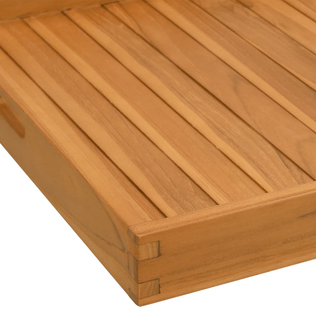 Vassoio da Portata 60x60 cm in Legno Massello di Teak - homemem39